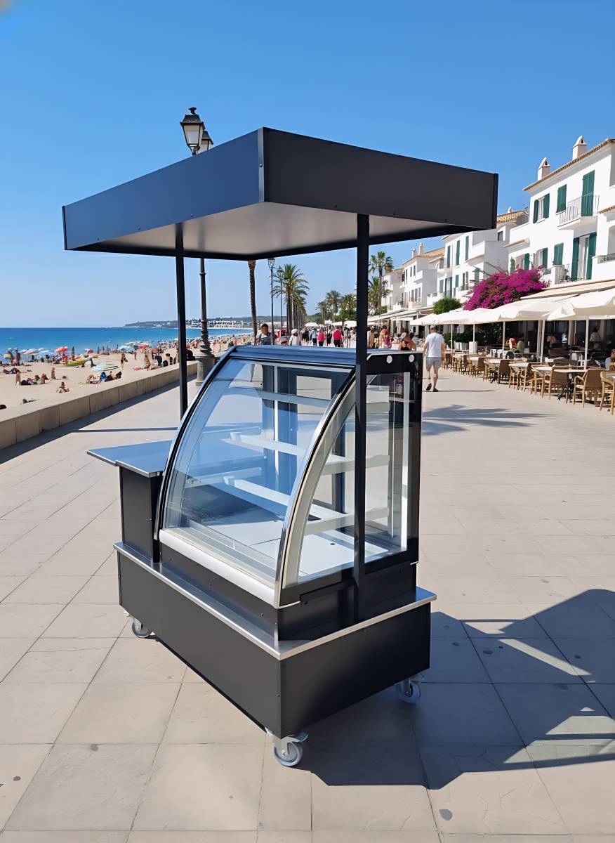 Stand pâtisserie professionnel équipé pour vente de gâteaux et desserts à Pau 64