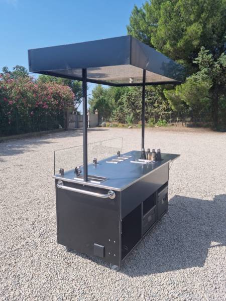 Chariot crêpes et gaufres pour animation touristique à Bordeaux 33