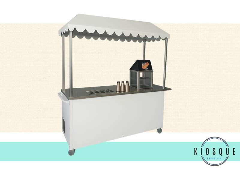 Chariot ambulant mobile pour restauration rapide, nomade tout équipé à Rennes 35
