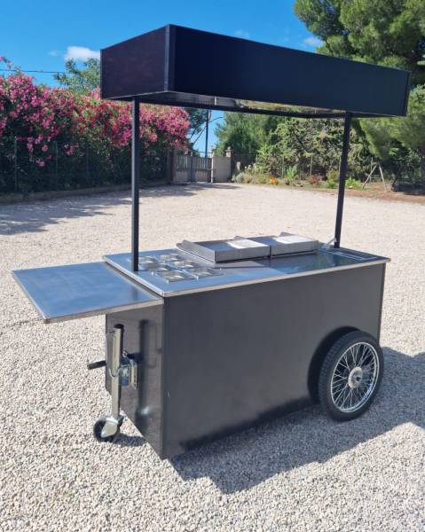 Acheter un chariot ambulant snack autonome avec tonnelle à Paris 75