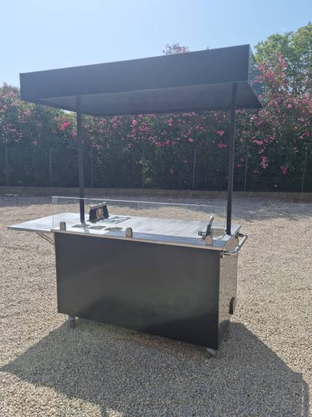 Chariot crêpes et gaufres pour marchés en Bretagne