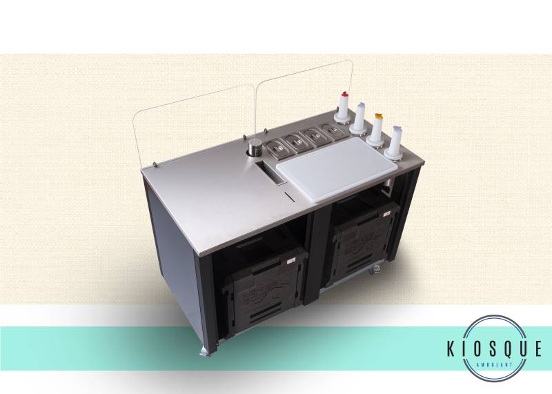 Construction et vente de chariot ambulant gaufres pour la restauration et la vente professionnelle à Lille 59