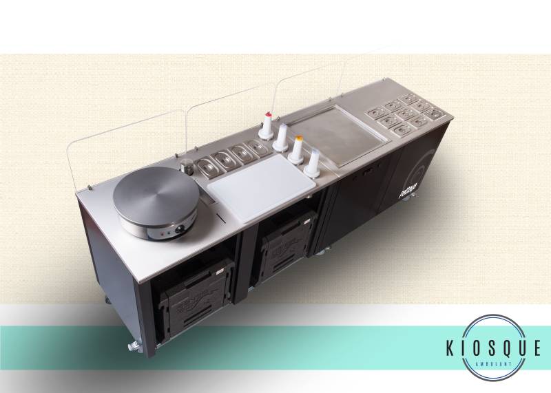 Fabrication de stand ambulant tout équipé gaufres et glaces à Créteil Val-de-Marne (94)