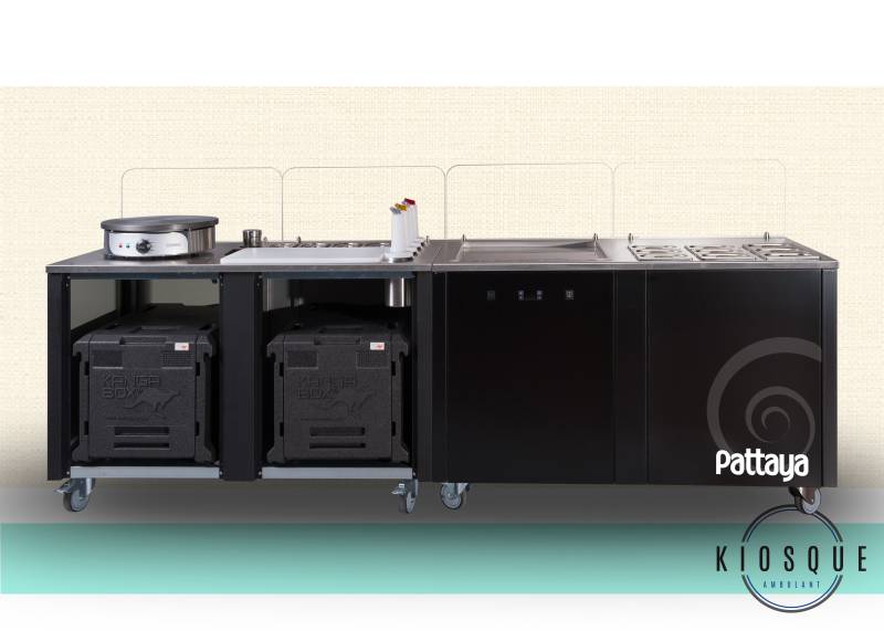 stand ambulant mobile tout équipé avec équipements gaufres et glaces intégrés à Argenteuil Val-d'Oise (95)