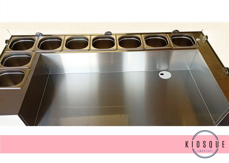 achat meuble saladette  avec réfrigérateur, bac gastro froid et plan de travail inox à Nîmes 30